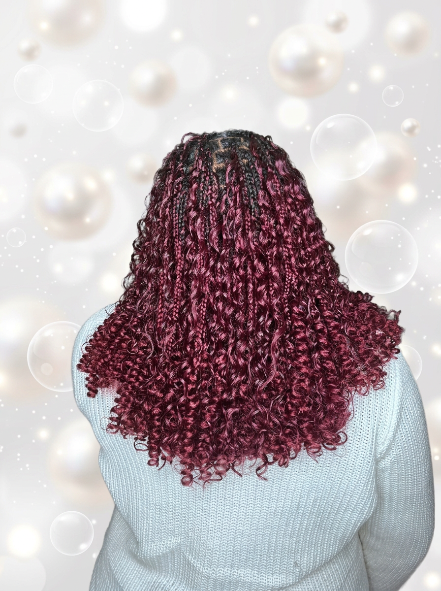 Small burgundy gypsy braids