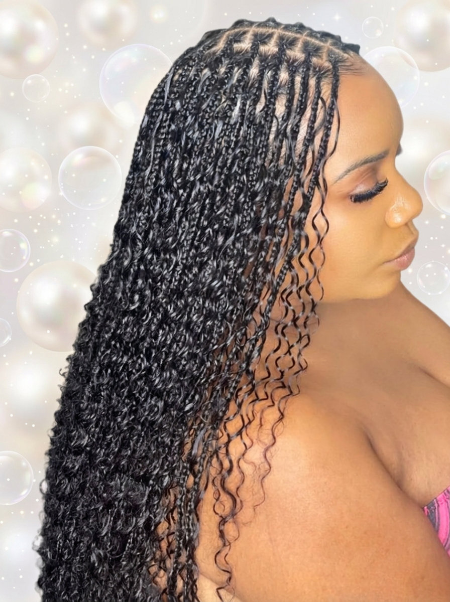 Extra Small Bohemian Braids at Rozii Hair Braiding