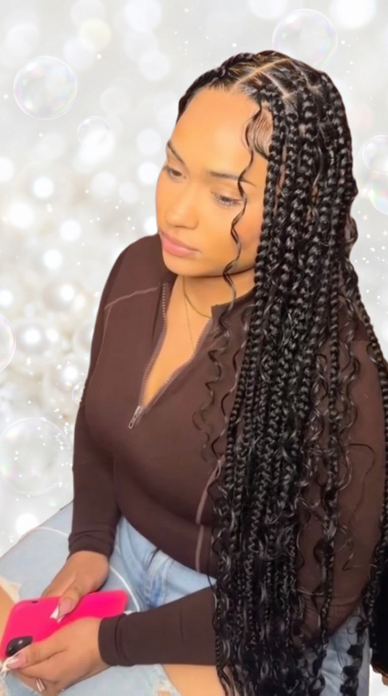 Large Bohemian Braids at Rozii Hair Braiding